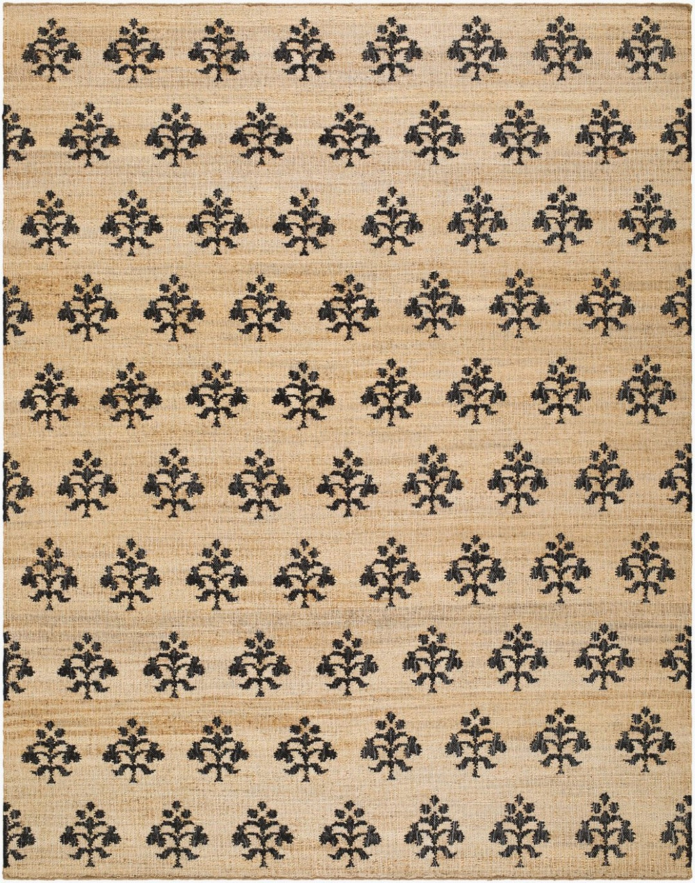 Livabliss Fiorina Handwoven Jute Wool Flatweave Accent Rug for Entryway Bedside or Reading Nook Beige, Charcoa 9' x 12' FON2301-912