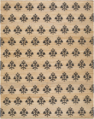 Livabliss Fiorina Handwoven Jute Wool Flatweave Accent Rug for Entryway Bedside or Reading Nook Beige, Charcoa 9' x 12' FON2301-912