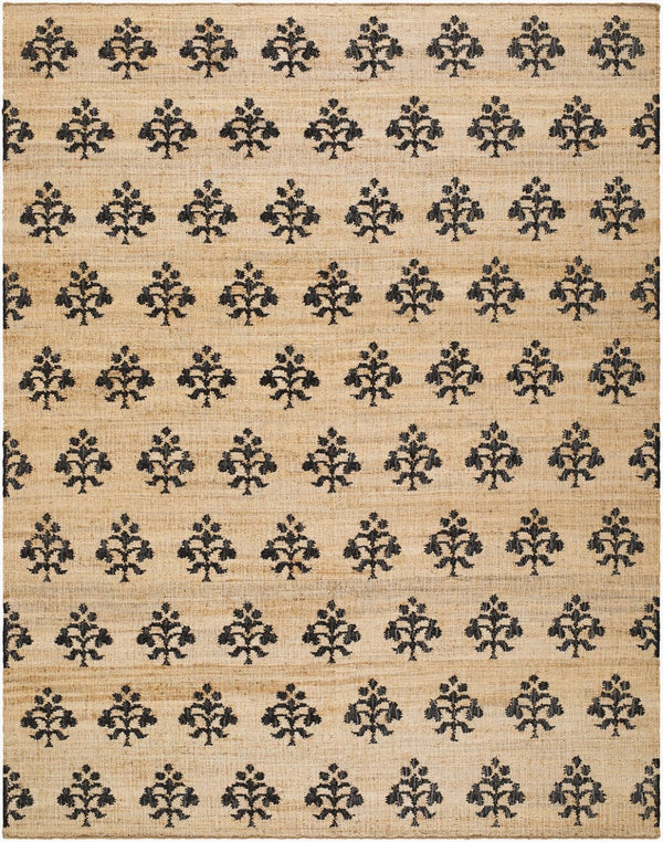 Livabliss Fiorina Handwoven Jute Wool Flatweave Accent Rug for Entryway Bedside or Reading Nook Beige, Charcoa 9' x 12' FON2301-912