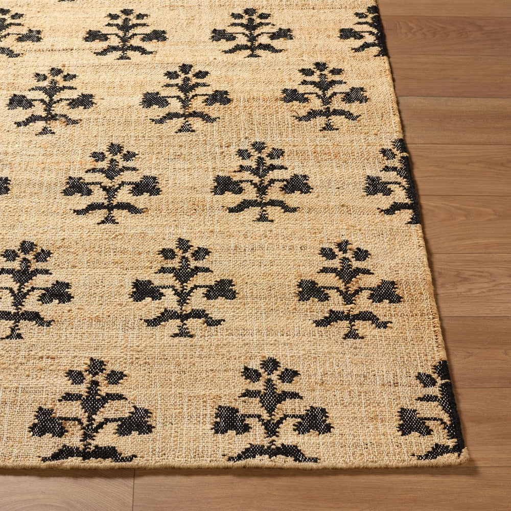 Livabliss Fiorina Handwoven Jute Wool Flatweave Accent Rug for Entryway Bedside or Reading Nook Beige, Charcoa 9' x 12' FON2301-912