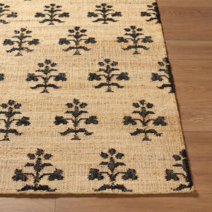 Livabliss Fiorina Handwoven Jute Wool Flatweave Accent Rug for Entryway Bedside or Reading Nook Beige, Charcoa 9' x 12' FON2301-912