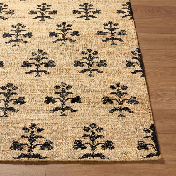 Livabliss Fiorina Handwoven Jute Wool Flatweave Accent Rug for Entryway Bedside or Reading Nook Beige, Charcoa 9' x 12' FON2301-912