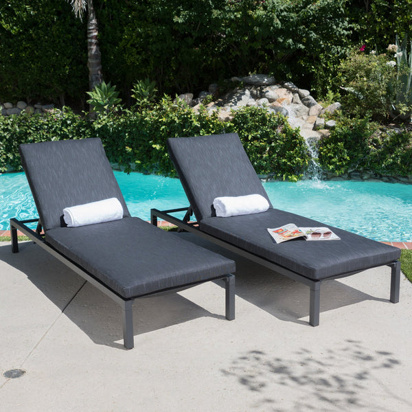 English Elm Christopher Knight Home® - Navan Chaise Lounge Set - Dark Grey Outdoor Comfort With Ergonomic Design, Storage & Style 60802.00MSH
