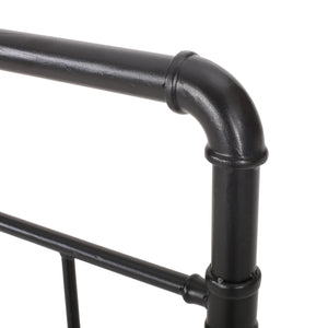 English Elm Christopher Knight Home® - KING Metal King Size Headboard in Flat Black Iron with Piped Accents, Industrial Elegance, Sturdy Design 66821.00FBLK