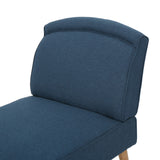 Christopher Knight Home® - Noble House - Carisia Mid Century Modern Navy Blue Fabric Chaise Lounge