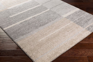 Livabliss Fowler Geometric High Pile Polypropylene Accent Rug for Entryways and Bedside Spaces Gray, Taupe 2'8" x 8' FOW1000-268