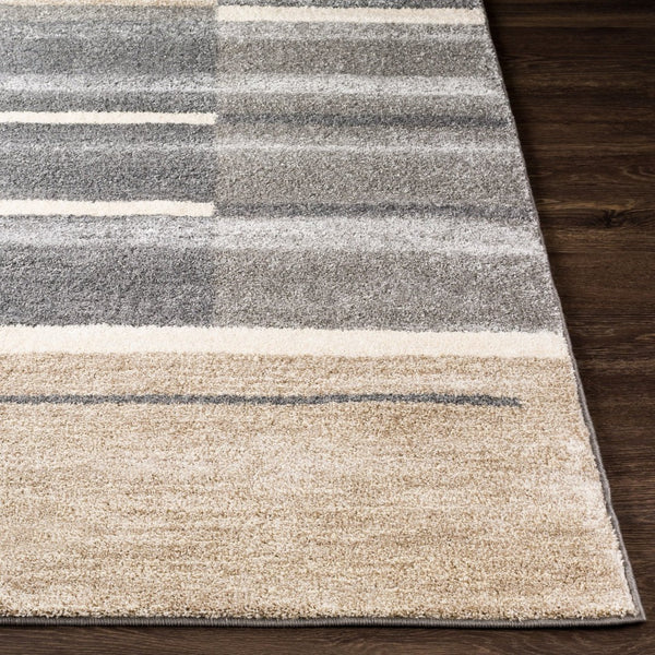 Livabliss Fowler Geometric High Pile Polypropylene Accent Rug for Entryways and Bedside Spaces Gray, Taupe 2'8" x 8' FOW1000-268
