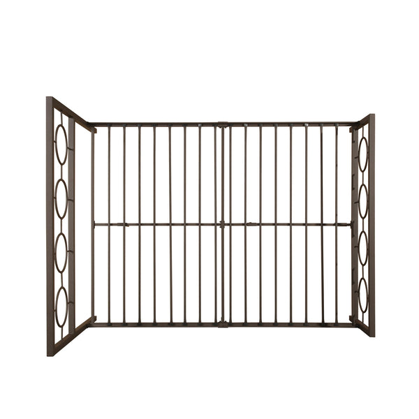 English Elm Christopher Knight Home® - QUEEN Copper Iron Metal Bed Frame – Low Profile Platform with Geometric Circular Design & Slats Support 63288.00HMCOP-Q