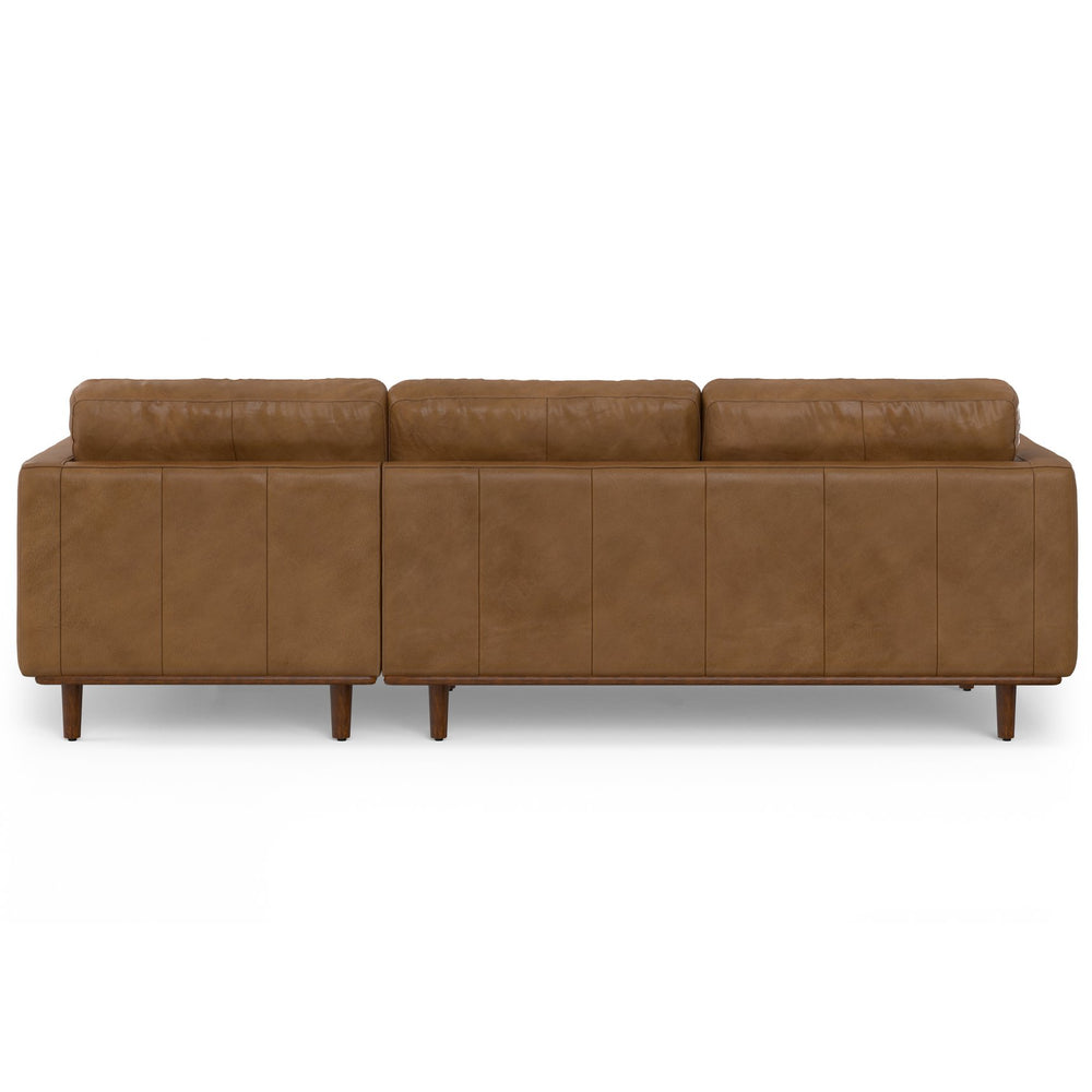 English Elm Morrison Right Sectional Sofa In Rich Caramel Brown Leather - Stylish Comfort For Modern Living B136P159597