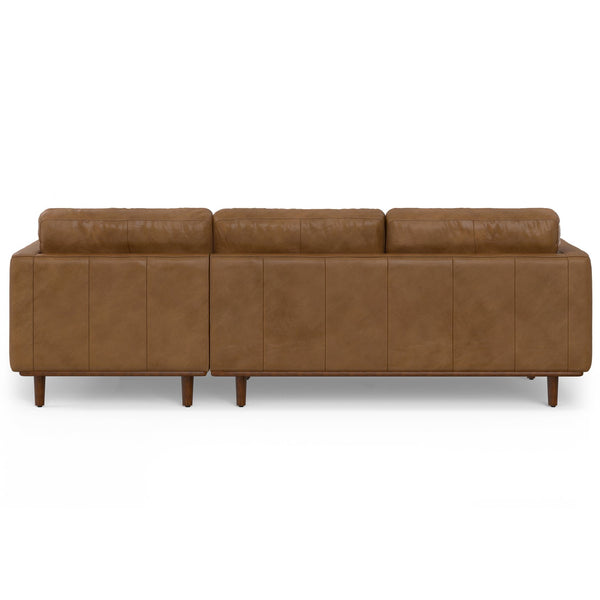 English Elm Morrison Right Sectional Sofa In Rich Caramel Brown Leather - Stylish Comfort For Modern Living B136P159597
