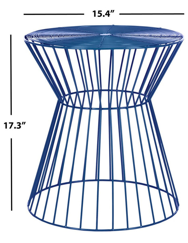 Safavieh Adele Iron Wire Stool Dark Blue FOX4511B