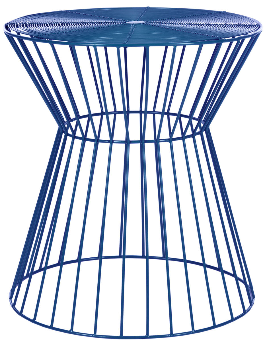 Safavieh Adele Iron Wire Stool Dark Blue FOX4511B