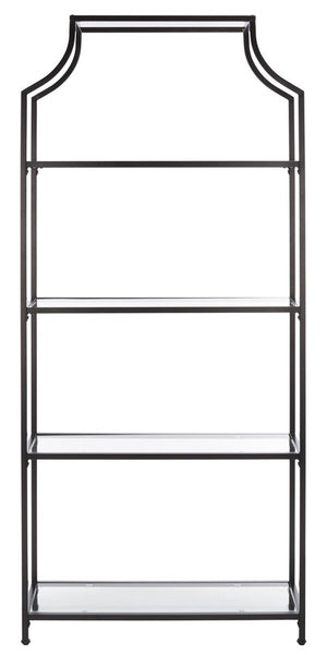 Safavieh Slater 4 Tier Etagere Matte Black FOX6298C