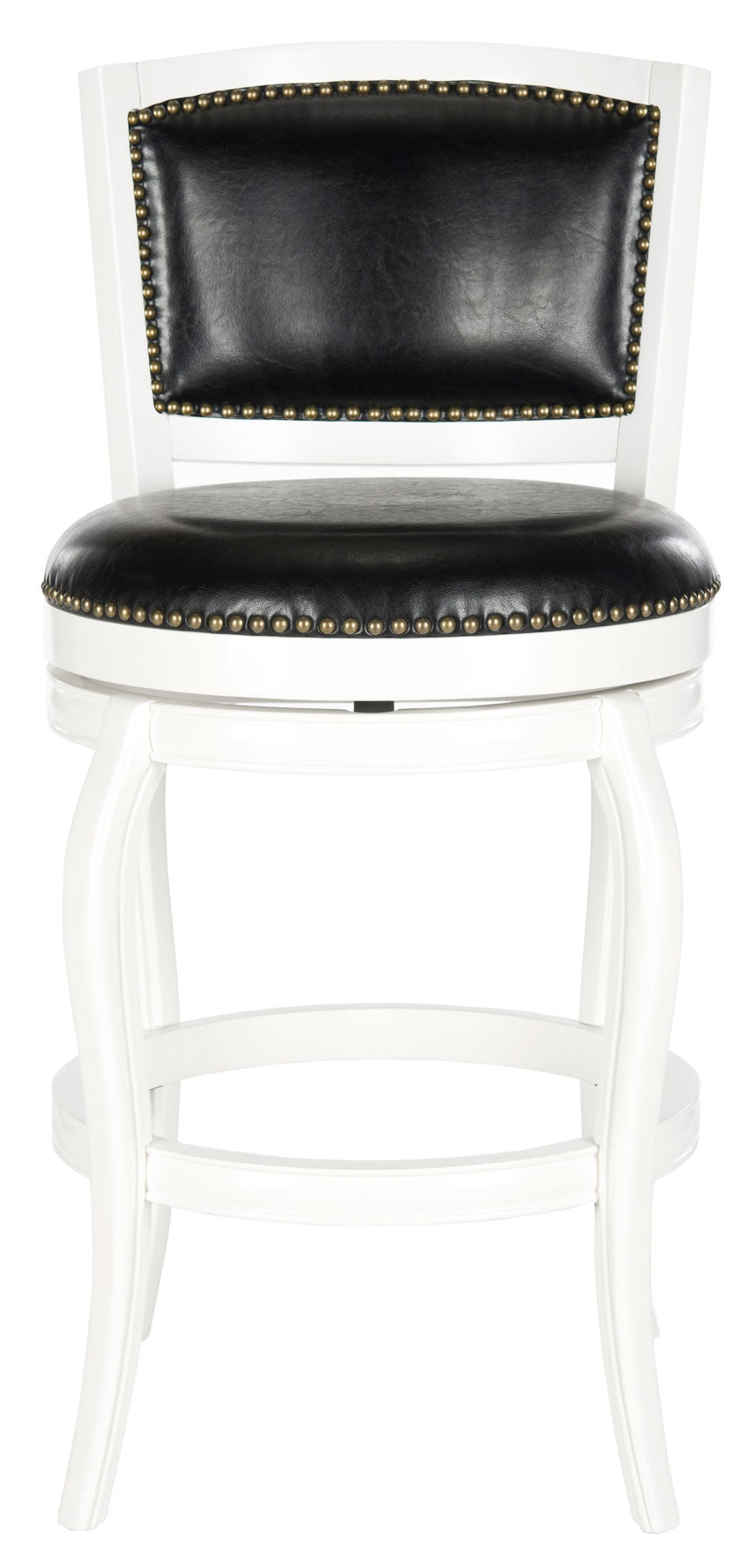 Safavieh Pasquale Swivel Bar Stool White/Black FOX7011E