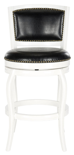 Safavieh Pasquale Swivel Bar Stool White/Black FOX7011E
