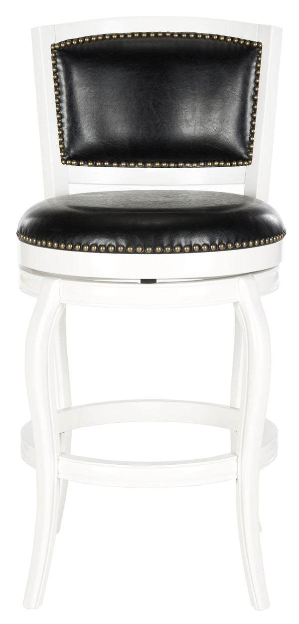 Safavieh Pasquale Swivel Bar Stool White/Black FOX7011E