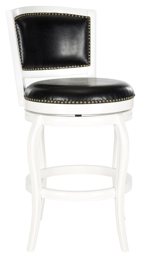 Safavieh Pasquale Swivel Bar Stool White/Black FOX7011E