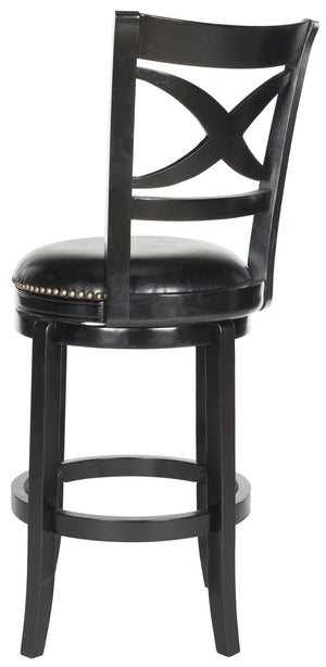 Safavieh Santino Swivel Bar Stool Black/Black FOX7013C