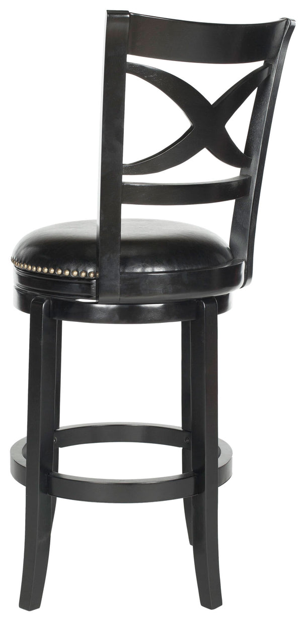 Safavieh Santino Swivel Bar Stool Black/Black FOX7013C