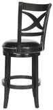 Safavieh Santino Swivel Bar Stool Black/Black FOX7013C