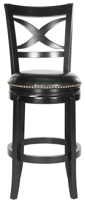 Safavieh Santino Swivel Bar Stool Black/Black FOX7013C