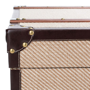 Safavieh Zoe Coffee Table Storage Trunk With Wine Rack Beige FOX9515D