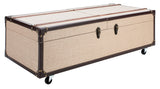 Safavieh Zoe Coffee Table Storage Trunk With Wine Rack Beige FOX9515D