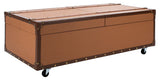 Safavieh Zoe Coffee Table Storage Trunk With Wine Rack Cognac FOX9515E