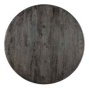 Hooker Furniture Commerce Madison Round Dining Table, 54" Solid Mango Wood Pedestal, Transparent Black Finish 7228-75005-99