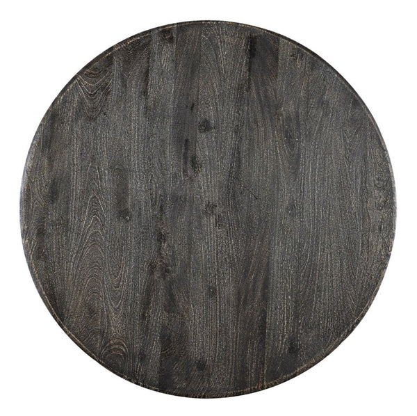 Hooker Furniture Commerce Madison Round Dining Table, 54" Solid Mango Wood Pedestal, Transparent Black Finish 7228-75005-99