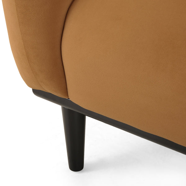 English Elm Loveseat Boucle Velvet Curved Birch Frame Compact Seating for Modern Living Rooms 74315.00TUMR