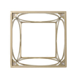 Christopher Knight Home® - Noble House - Bennion Modern Glam Glass Top End Table, Champagne Gold And Black