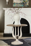 Two-Toned Entry Table with Harp-Shaped Base Multi with Antique white and natural finish P301664 Pulaski Furniture