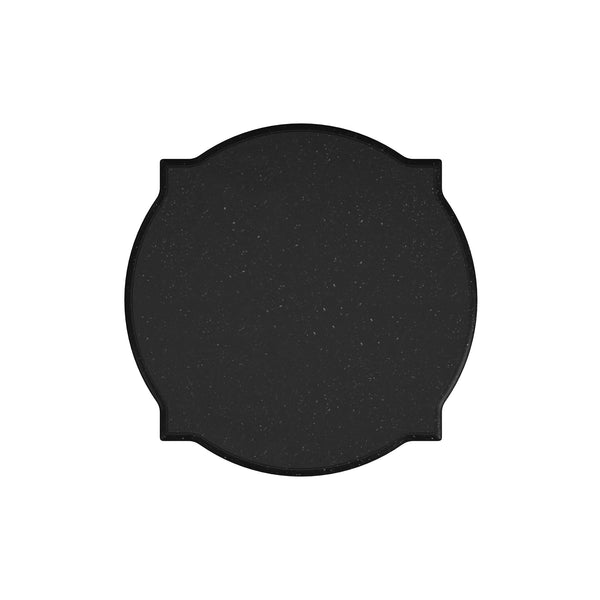 Atrium Round End Table with Elegant Granite Top & Stylish Oil Rubbed Bronze Metal Legs for Any Space