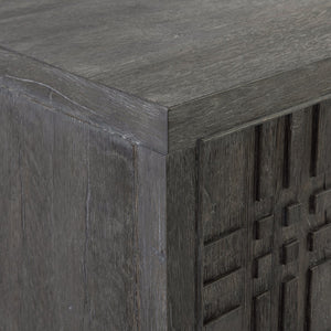 Bernhardt Bernhardt Tribeca Entertainment Credenza With Raised Geometric Front, Dark Tadon Finish & Cable Management 333880