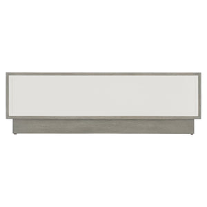 Bernhardt Bernhardt Cerused Greige Oak Cocktail Table With Lacquered White Drawers, Lucite Hardware & Casters 442027