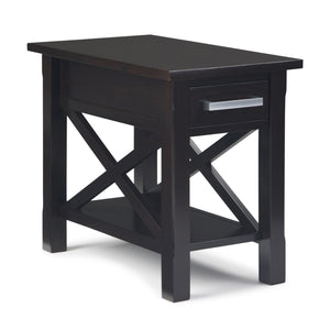 English Elm Kitchener Narrow Side Table In Rich Hickory Brown – Versatile Storage For Small Spaces & Style B136P159550