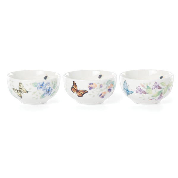 Lenox Butterfly Meadow Kitchen 3-Piece Mini Bowl Set Multi, WHITE PORCELAIN 890449