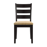 Homelegance By Top-Line Alejandro Black Wood Beige Microfiber Dining Chairs (Set of 2) Black Rubberwood