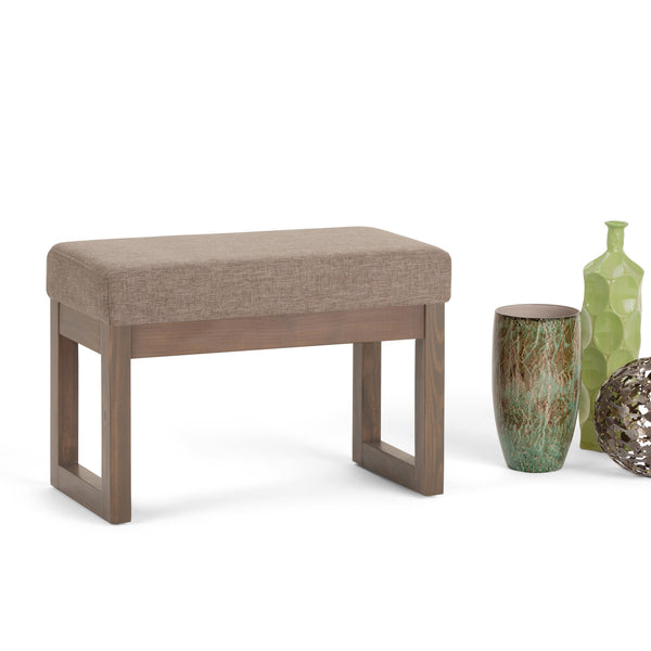 English Elm Milltown Small Ottoman Bench - Stylish Fawn Brown Footstool For Versatile Home Decor & Comfort B136P158199