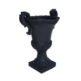 Christopher Knight Home® - Noble House - Delphine Outdoor Traditional Roman Chalice Garden Urn Planter with Frond Accents, Black