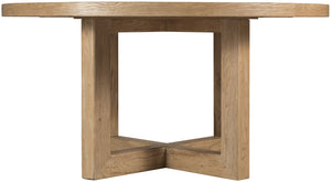 Hooker Furniture Driftwood 60-Inches Round Dining Table — Buckboard Sun‑Faded Oak Finish, Pedestal Base, Seats 6 Elegantly 6820-75223-80