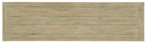 Hooker Furniture Surfrider Driftwood Media Console With Rattan Doors, Rope Hardware, Ventilated Shelves & Outlet 6015-55465-80