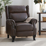 Christopher Knight Home® Noble House 35.43" Wide Faux Leather Manual Wing Chair Recliner