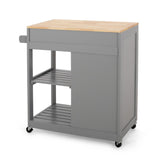 Christopher Knight Home® - Noble House - Telfair Kitchen Cart with Wheels