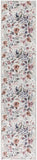 Nourison Washables NWB01 Machine Made Power-loomed Borderless Design Indoor Only Vintage Farmhouse Rug Ivory Pink, Ivory Pink Front Base, 85% Polyester,9% Cotton,6% Other Fibers 99446912091