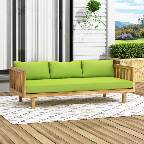 English Elm Christopher Knight Home® - Claremont 3 Seater Daybed – Stylish Acacia Wood Design With Water-Resistant Cushions For Comfort 66327.00GRN