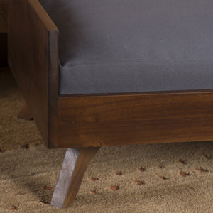English Elm Christopher Knight Home® - SOLID Mid Century Acacia Wood Dog Bed with Water-Resistant Dark Grey Cushion, Durable Dark Oak Finish 61287.00