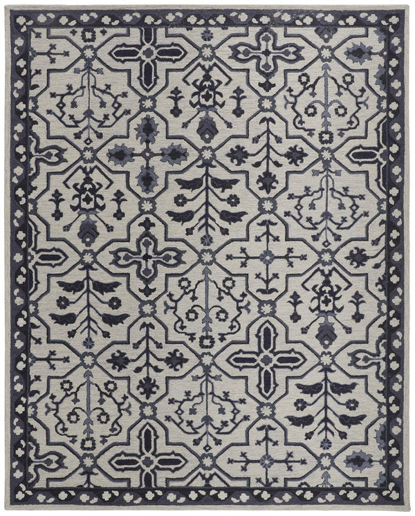 Feizy Rugs Fallon Hand-tufted Wool Rug - Rustic Tranquility With Calming Hues And Stylish Appeal For Your Home Gray,Blue,Ivory Wool Fln8839fivy000f00