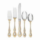 Oneida Golden Mandolina 45-Piece Premium Stainless Steel Flatware Set, Gold Finish